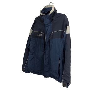 Columbia blue jackets high neck front zipper